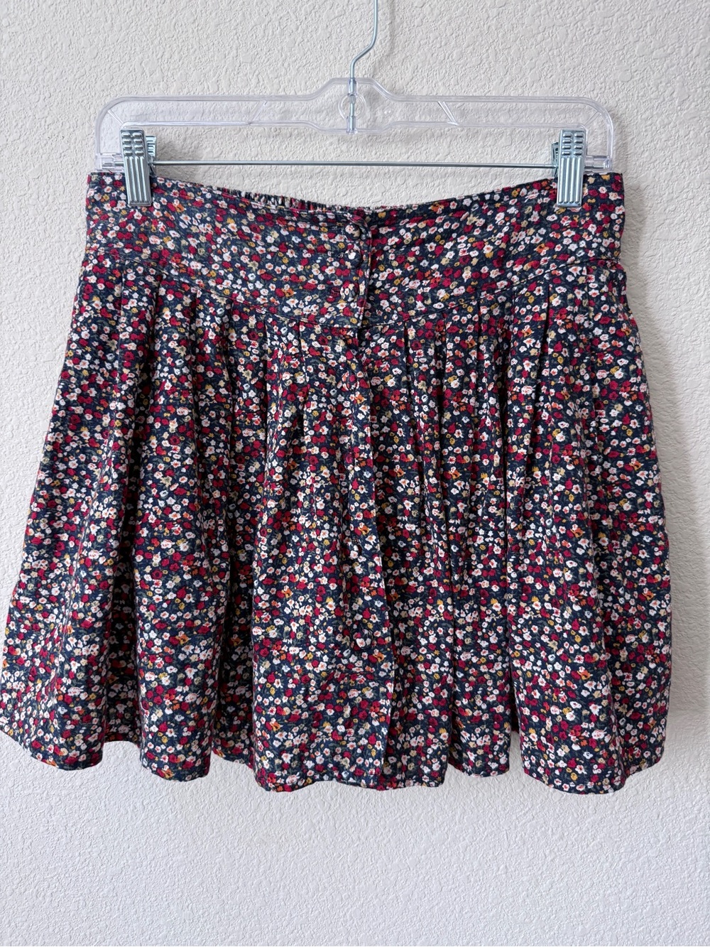 Floral mini Skirt - Navy with Multicolor Ditsy Print